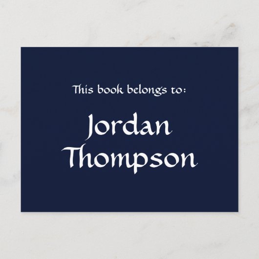 LOTHLORIEN™ Lesezeichen für Personalisierte Namen Postkarte (Rückseite)