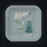 LOTHLORIEN™ Watercolor Collage Graphic Pappteller<br><div class="desc">Step into the golden woods of Middle-earth™ with this enchanting Lord of the Rings™ design inspired by Lothlórien™. Featuring elegant Elven elements — from flowing cloaks and intricately crafted blades to a graceful bow, vial of light, and delicate leaves drifting on the breeze — this artwork captures the quiet beauty...</div>