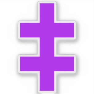 Lothringen-Kreuz (lila) Aufkleber