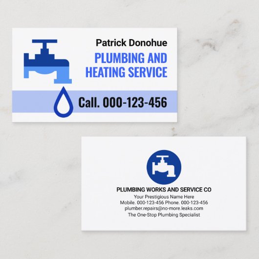 Lötkolben Wasserklumpen Visitenkarte (Vorne/Hinten)