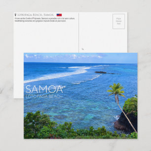 Lotofaga Beach, Samoa Postcard Postkarte
