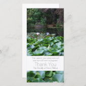 Lotos-Beileid des Garten-5 danken Ihnen 3 Dankeskarte (Vorne/Hinten)