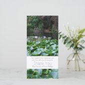 Lotos-Beileid des Garten-5 danken Ihnen 3 Dankeskarte (Stehend Vorderseite)