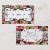 Lotos blüht Pop-Kunst Visitenkarte (Vorne/Hinten)