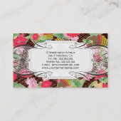 Lotos blüht Pop-Kunst Visitenkarte (Rückseite)