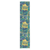 Lotos-Blume auf Edelstein KristallVoronoi Diagramm Kurzer Tischläufer (Vorderseite)