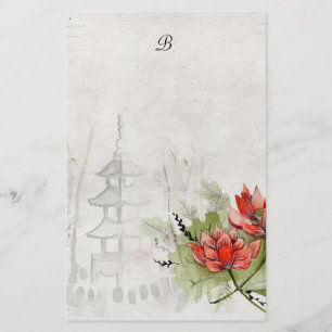 Lotos-Blume Briefpapier
