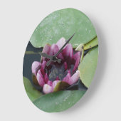 Lotos-Blume Budha runde (große) Wand-Uhr Große Wanduhr (Winkel)