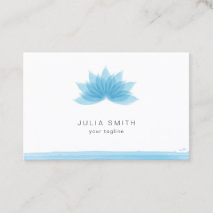 Lotos-Blume in der blauen Farbe Visitenkarte
