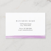 Lotos-Blume in der lila Farbe Visitenkarte (Rückseite)