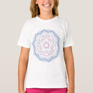 Lotos-Blume Mandala in den weichen Pastellfarben T-Shirt