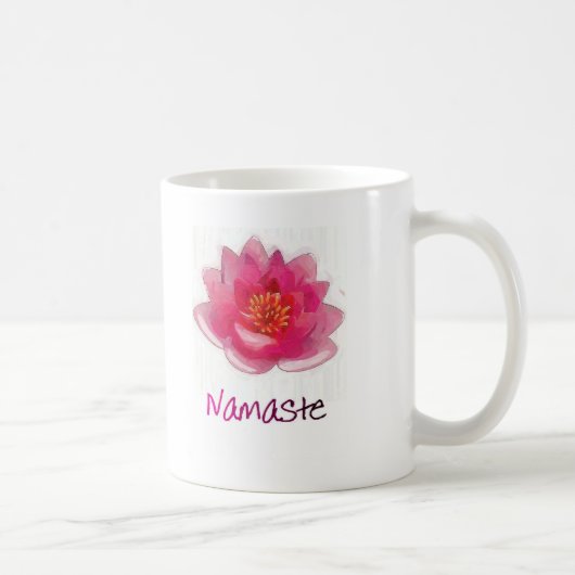 Lotos-Blume "Namaste" Yoga-Geschenke Kaffeetasse (Rechts)