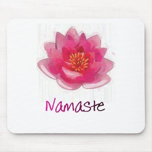 Lotos-Blume "Namaste" Yoga-Geschenke Mousepad (Vorne)
