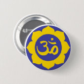 Lotos-Blume - Ommeditation Button (Vorne & Hinten)