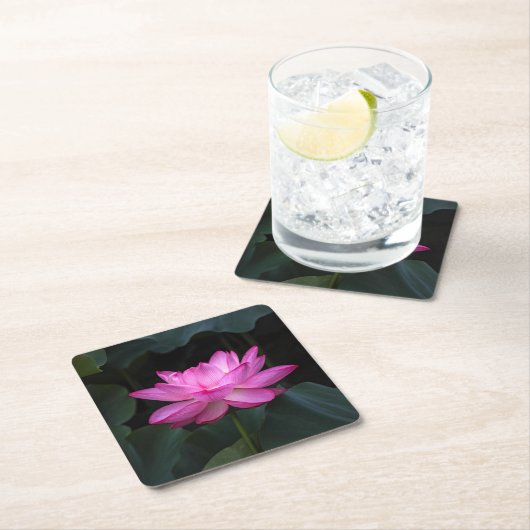 Lotos-Blume Rechteckiger Pappuntersetzer (Vor Ort)