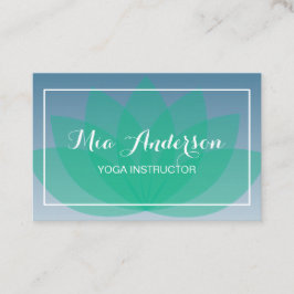 Lotos-Blumen-blaues Grün entspannen sich Visitenkarte