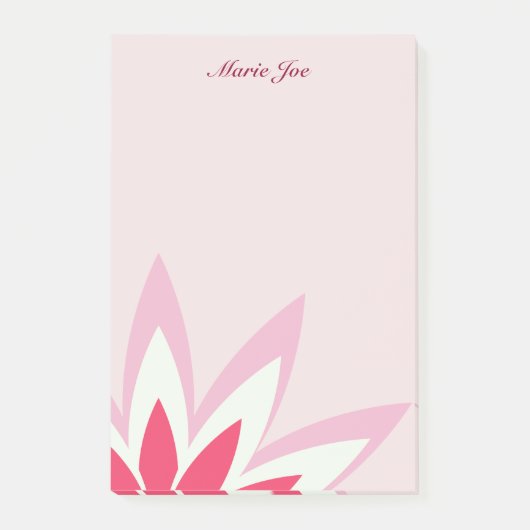 Lotos-Blumen-Blumeninternatsschüler-Drucke Post-it Klebezettel (Vorderseite)