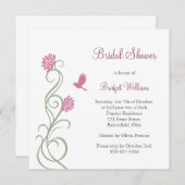 Lotos-Blumen-Brautparty (weiß) Einladung (Vorne/Hinten)