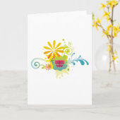 Lotos-Blumen-Farbexplosion Karte (Gelbe Blume)