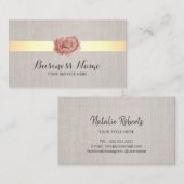 Lotos-Blumen-Goldstreifen-eleganter Visitenkarte (Vorne/Hinten)