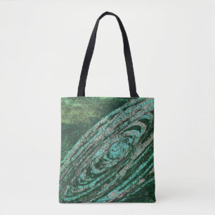 Lotos-Blumen-Grün-Galaxie-Taschen-Tasche Tasche