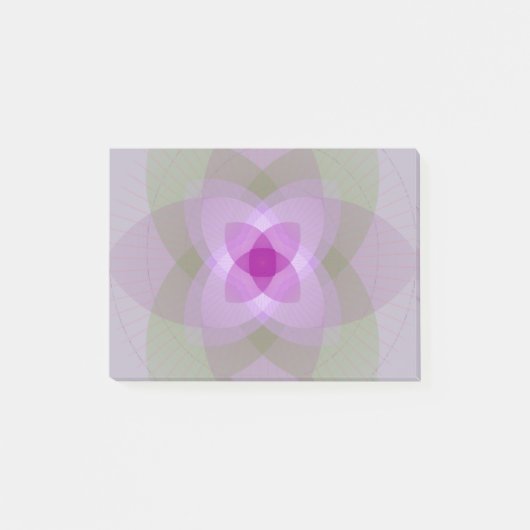 LOTOS-BLUMEN-LICHT POST-IT KLEBEZETTEL (Vorderseite)