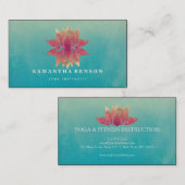 Lotos-Blumen-Logo-Yoga Visitenkarte (Vorne/Hinten)