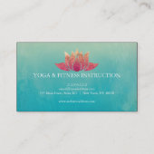 Lotos-Blumen-Logo-Yoga Visitenkarte (Rückseite)