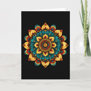 Lotos-Blumen-Mandala Heilige Geometrie Muster Karte