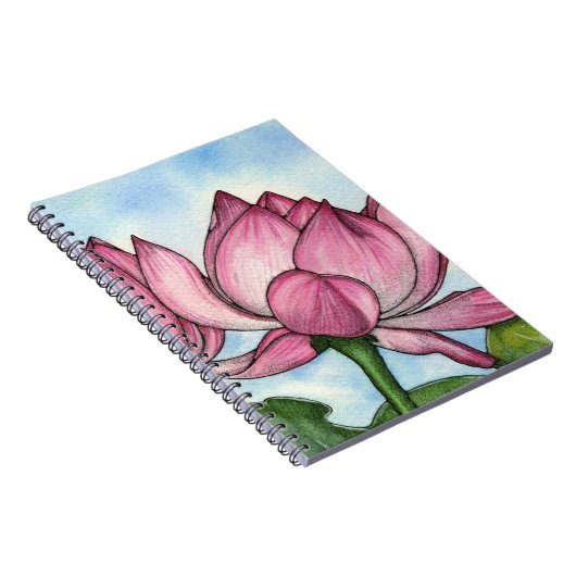 Lotos-Blumen-Notizbuch Notizblock (Rechte Seite)