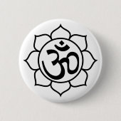 Lotos-Blumen-Om-Symbol Button (Vorderseite)