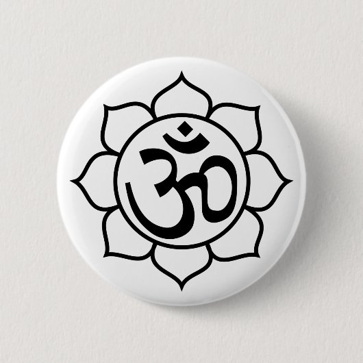 Lotos-Blumen-Om-Symbol Button (Vorderseite)