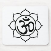 Lotos-Blumen-Om-Symbol Mousepad (Vorne)