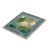 Lotos-Blumen-orientalische WandKeramiken Fliese (Seite)