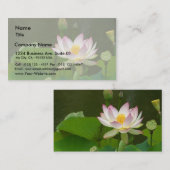 Lotos-Blumen-Teiche Visitenkarte (Vorne/Hinten)