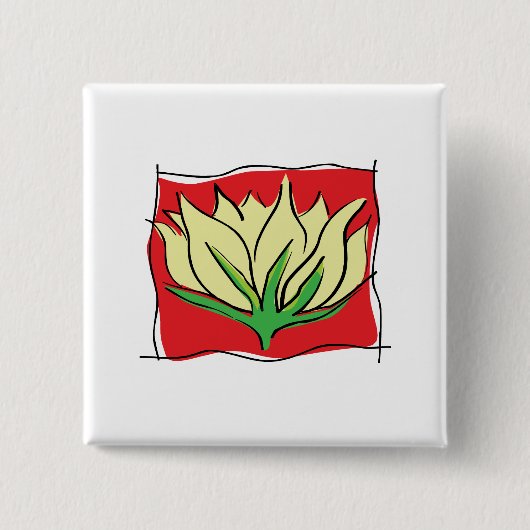 Lotos-Blumen-Yoga Button (Vorderseite)