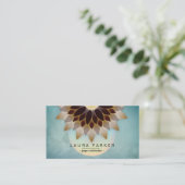 Lotos-Blumen-Yoga-Lehrer-Meditation holistisch Visitenkarte (Stehend Vorderseite)