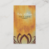 Lotos-Blumen-Yoga-Lehrer-Meditation holistisch Visitenkarte (Vorderseite)