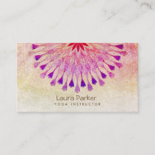 Lotos-Blumen-Yoga-Lehrer-Meditation holistisch Visitenkarte