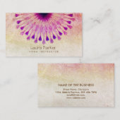 Lotos-Blumen-Yoga-Lehrer-Meditation holistisch Visitenkarte (Vorne/Hinten)