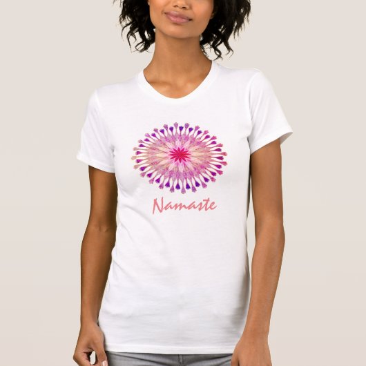 Lotos-Blumen-Yoga-Meditations-Lehrer T-Shirt (Vorderseite)
