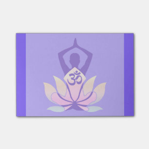 Lotos-Blumen-Yoga OM Namaste geistiges auf Post-it Klebezettel