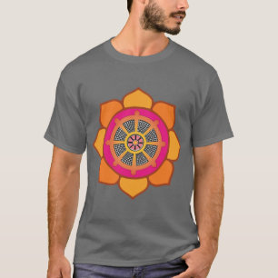 Lotos-Buddhistisches-Dharma-Rad-Geschenk T-Shirt