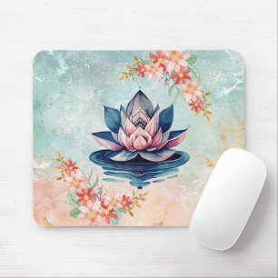Lotos der stillen Gewässer – Friedliche Pastell-Bo Mousepad