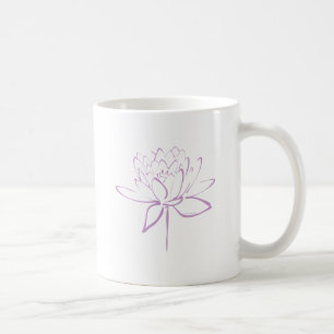 Lotos-Kalligrafie (Lavendel) Kaffeetasse