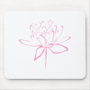 Lotos-Kalligrafie (rosa) Mousepad