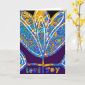 LOTOS - Liebe und Freude Karte (Gelbe Blume)