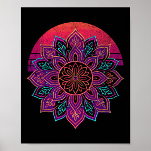 Lotos-Mandala-Buddha-Zen-Kunst-Sukkulente-Botanik  Poster