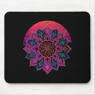 Lotos-Mandala-Buddha-Zen-Kunst-Sukkulente Botanisc Mousepad