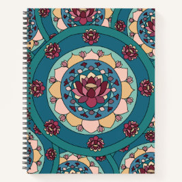 Lotos-Mandala Lotosblume Floral Notizblock